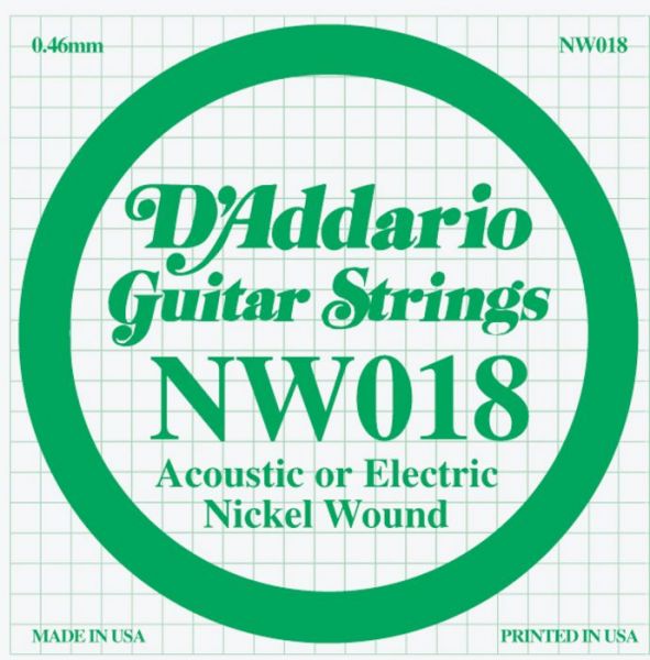Magnetisch Hassy Vervolg D'Addario NW018 round wound losse snaar voor gitaar | Stringweb.nl -  Stringweb.nl